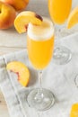 Sweet Bubbly Peach Bellini Mimosa Royalty Free Stock Photo