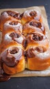 Sweet bun rolls baked to perfection, oozing with chocolate filling