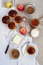 Sweet buns with poppy seeds and apricot jam Royalty Free Stock Photo