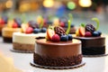 Sweet business: chocolate berry cakes for sale