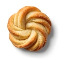 Sweet Buttery Pastry Knot Cookie Isolated on White Background Royalty Free Stock Photo