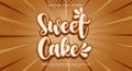 Sweet Cake editable text effect Template Royalty Free Stock Photo