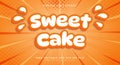 Sweet Cake editable text effect Template Royalty Free Stock Photo