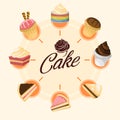 Sweet Cake Inforgraphic Illustration Design