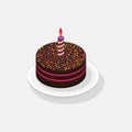 Sweet Cake isometric 3D icon