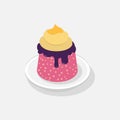 Sweet Cake isometric 3D icon.