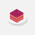 Sweet Cake isometric 3D icon.