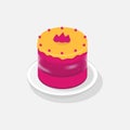 Sweet Cake isometric 3D icon.