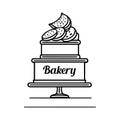 Sweet cake logo for any business especially for cakery, bakery, cake shop, cafe