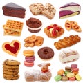 Sweet cakes collection Royalty Free Stock Photo