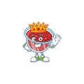 Sweet canberries sauce with cartoon style king. Royalty Free Stock Photo