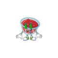 Sweet canberries sauce with cartoon style money eye. Royalty Free Stock Photo