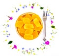 Sweet Candied Fruit Jelly on White Royalty Free Stock Photo