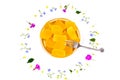 Sweet Candied Fruit Jelly on White Royalty Free Stock Photo