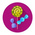 Sweet Candies Lollipop Halloween Holiday Icon