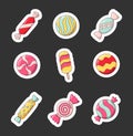 Sweet candies. Sticker Bookmark