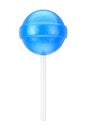 Sweet Candy Blue Lollipop. 3d Rendering