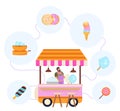 Sweet Candy Booth Composition Royalty Free Stock Photo
