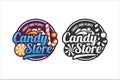 Sweet candy design logo premium-1
