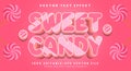 Sweet Candy editable text effect Template Royalty Free Stock Photo