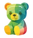 sweet candy gum with colorful bear shape