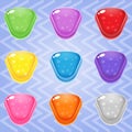 Sweet candy match3 Triangle block puzzle button glossy jelly.