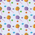 Sweet candy seamless pattern. Childrens background