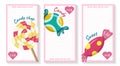 Sweet candy shop banner, poster, advertisement, flyer and leaflet. For social networks, post template. Bright candies and