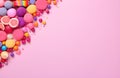 Sweet Candy Wonderland. A Pink Delight of Sugary Temptations Royalty Free Stock Photo