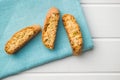 Sweet cantuccini biscuits