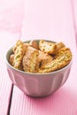 Sweet cantuccini biscuits