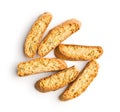 Sweet cantuccini biscuits. Italian biscotti Royalty Free Stock Photo