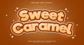 Sweet Caramel editable text effect template Royalty Free Stock Photo