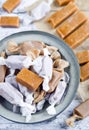 Sweet caramel toffee caramels Royalty Free Stock Photo