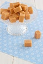 Sweet caramel toffees on an etagere Royalty Free Stock Photo