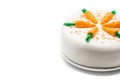 Sweet carrot cake isolated Royalty Free Stock Photo
