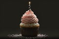 Sweet Celebrations: A Birthday Cupcake with One Candle