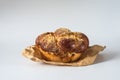 Sweet Challah bread on isolated background
