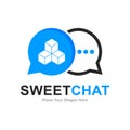 Sweet chat logo vector design icon Royalty Free Stock Photo
