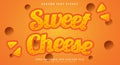 Sweet Cheese editable text effect Template Royalty Free Stock Photo