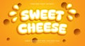 Sweet Cheese editable text effect Template Royalty Free Stock Photo