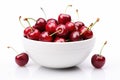 Sweet Cherries bowl. Generate Ai