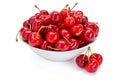 Sweet cherries (Prunus avium) in plate