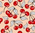 Sweet Cherries Seamless Pattern