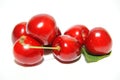 Sweet cherry fruits isolated on white Royalty Free Stock Photo