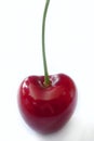 Sweet cherry in a heart shape Royalty Free Stock Photo