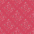 Sweet cherry and music note seamless background in square fabric pattern