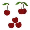 Sweet cherry set icon vector illustration design Royalty Free Stock Photo