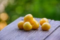 Sweet cherry on wood table Royalty Free Stock Photo