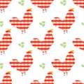 Sweet chicken seamless pattern